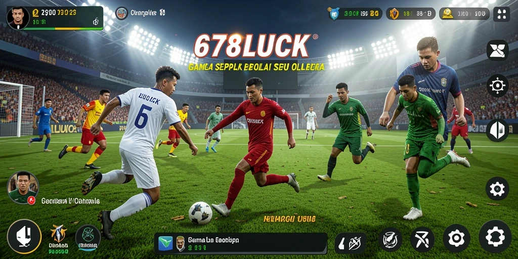 Gambaran gameplay seru di 678LUCK dengan aksi sepak bola nyata.