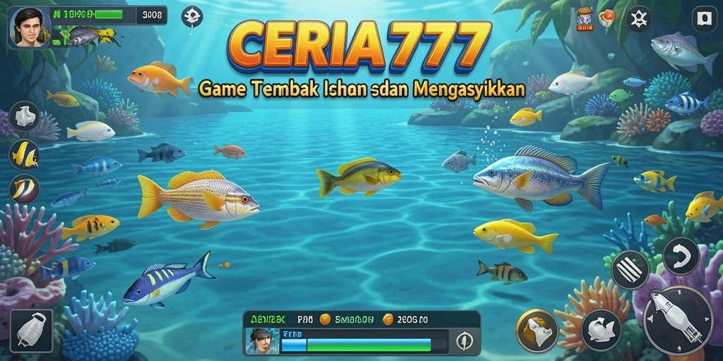 Tampilan screenshot yang menampilkan gameplay Tembak Ikan yang seru.