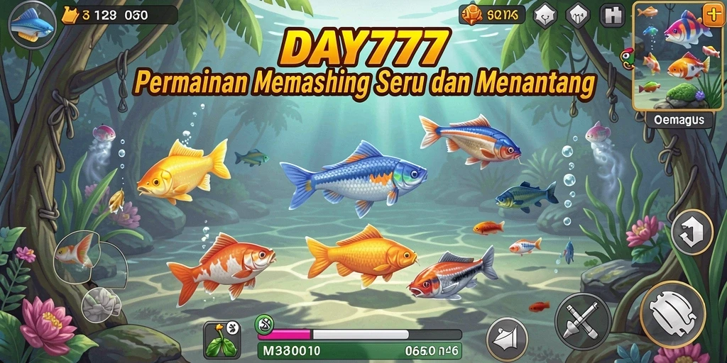 Tangkapan ikan yang menarik dalam gameplay DAY777.