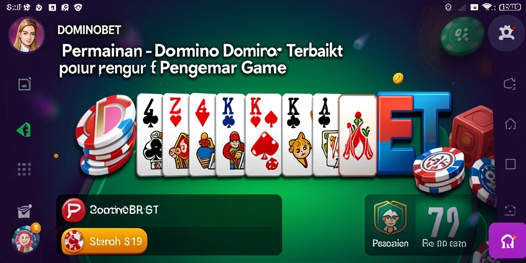 Tampilan menarik gameplay domino di DOMINOBET.