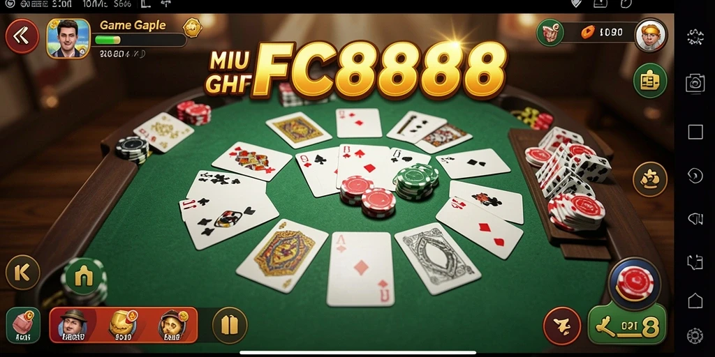 Tampilan gameplay seru dari FC888 saat bermain Gaple.