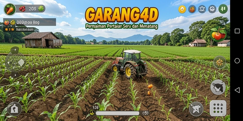 Tampilan gameplay GARANG4D dengan lahan pertanian yang luas.