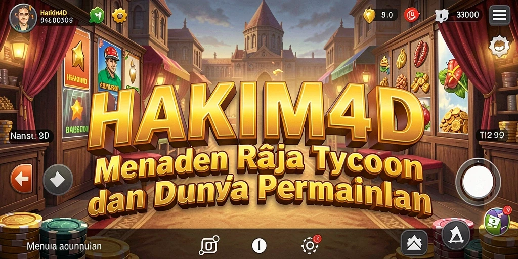 Screenshot gameplay HAKIM4D menampilkan keseruan dalam mengelola bisnis.