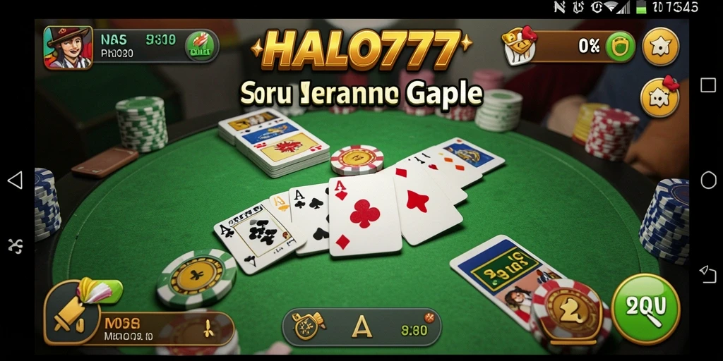 Tampilan gameplay seru di HALO777 yang penuh aksi Gaple.