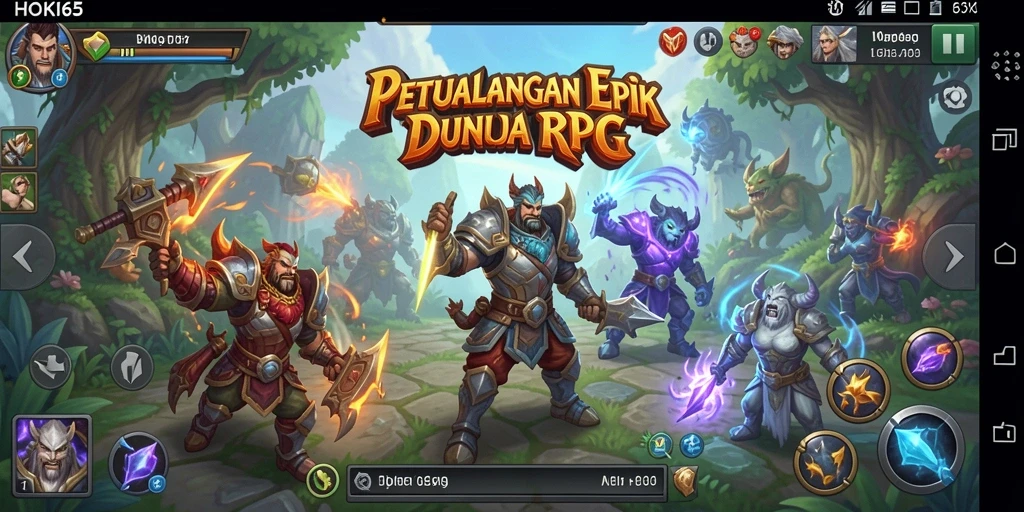 Tampilan gameplay HOKI65 yang seru dan menantang dalam dunia RPG.