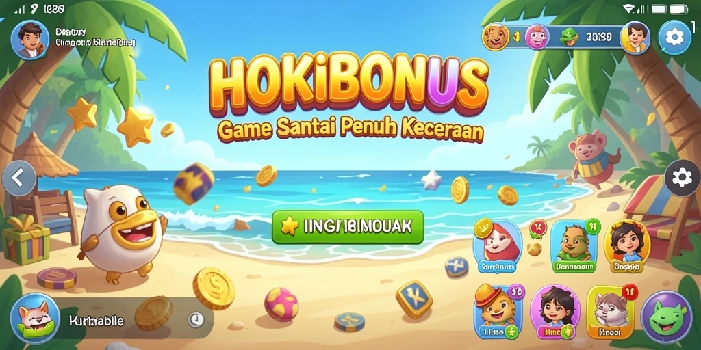 Tampilan gameplay HOKIBONUS yang menarik dan ceria.