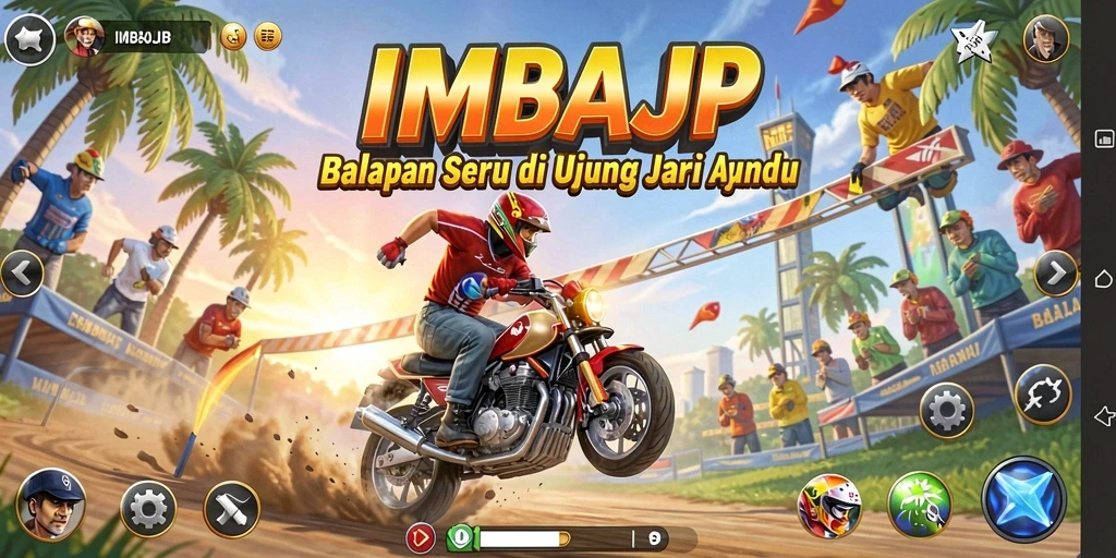 Gameplay balapan yang menegangkan dan seru di IMBAJP.