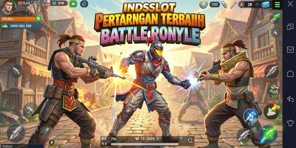 Screenshot gameplay INDSLOT yang menegangkan di arena Battle Royale.
