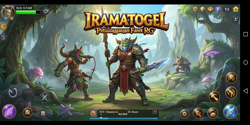 Tangkapan layar utama dari gameplay epik IRAMATOGEL yang menampilkan karakter bertarung.