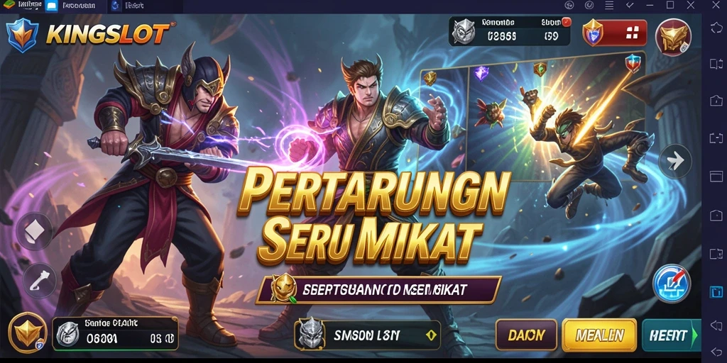Gameplay mendebarkan KINGSLOT yang penuh aksi.
