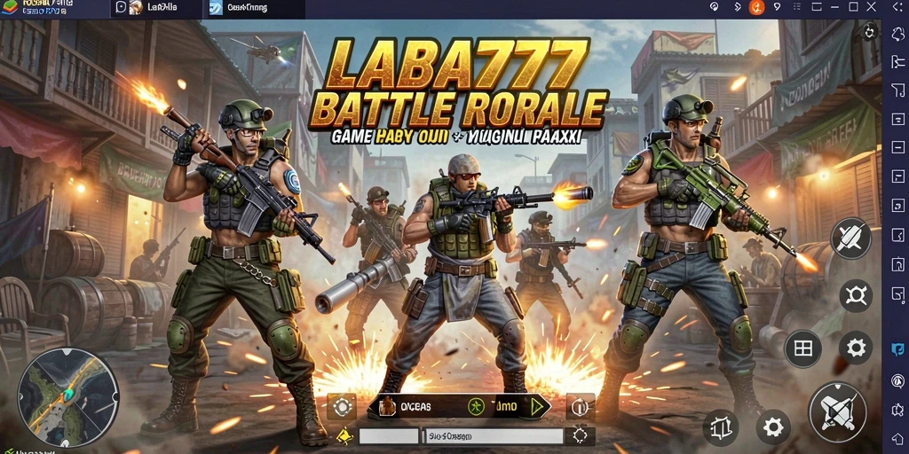 Tampilan gameplay LABA777 yang intens dan seru di medan pertempuran.