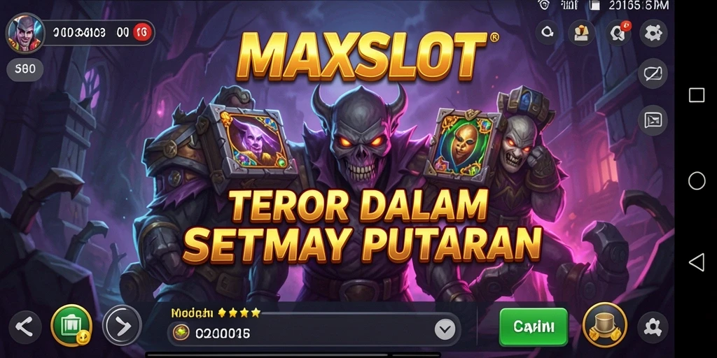 Tangkapan layar gameplay <strong>MAXSLOT</strong> menampilkan suasana menakutkan yang intens.