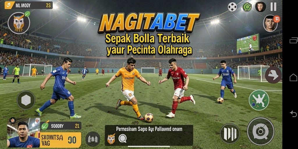 Tampilan aksi seru di lapangan sepak bola NAGITABET.