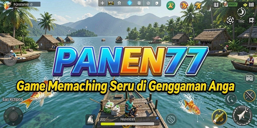 Tampilan gameplay PANEN77 yang menarik dengan aksi memancing seru.