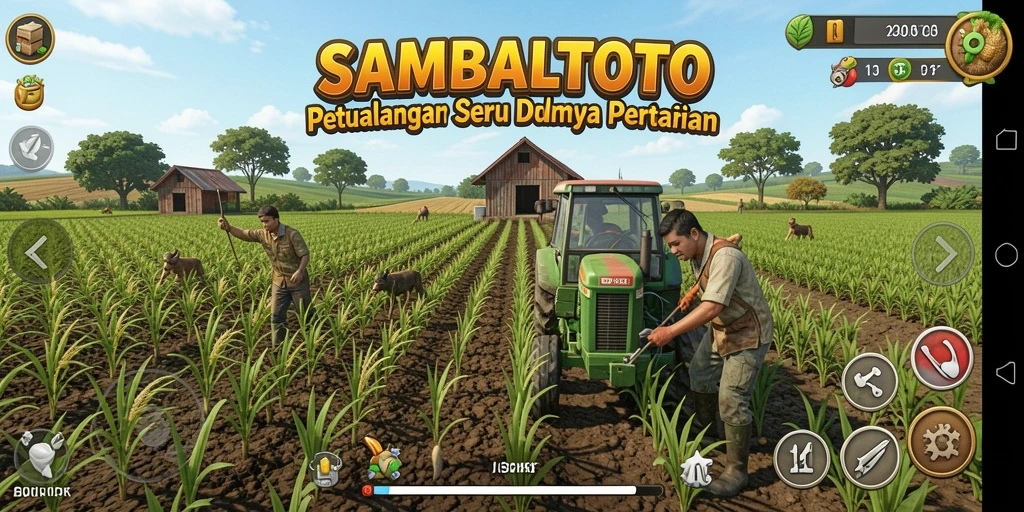 Tampilan utama SAMBALTOTO dengan aktivitas pertanian yang menarik.