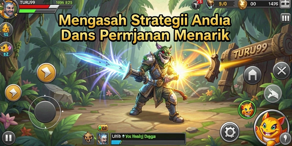 Tangkapan layar TURU99 menunjukkan momen pertempuran strategis yang intens.