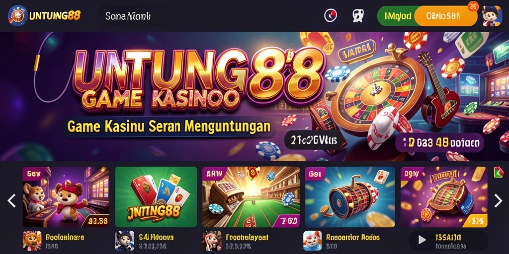 Screenshot utama UNTUNG88 menampilkan gameplay seru yang penuh warna.
