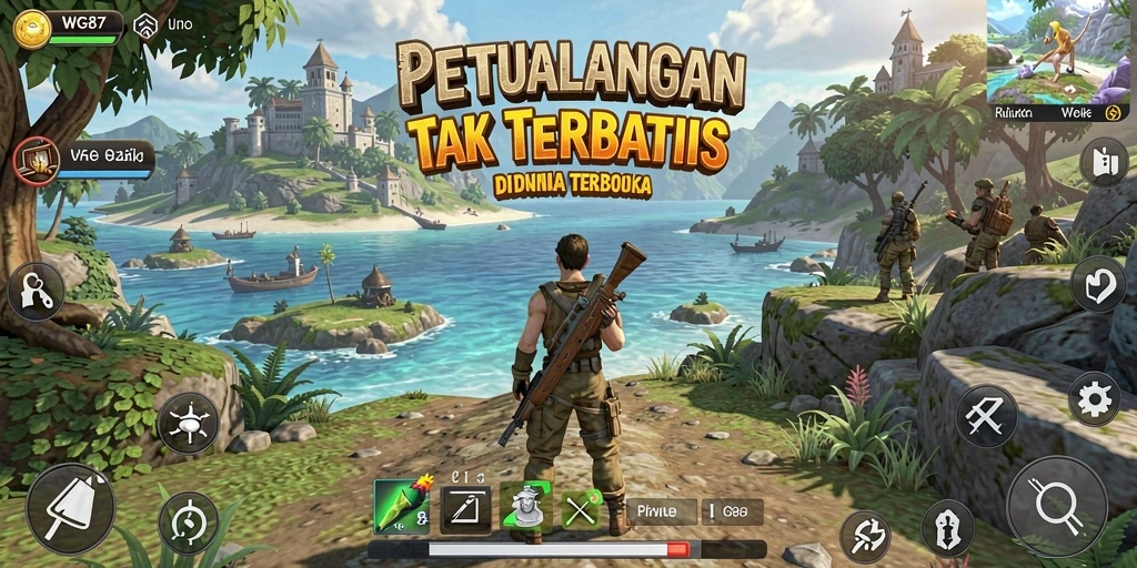 Tampilan gameplay Open World yang menakjubkan dan penuh petualangan.