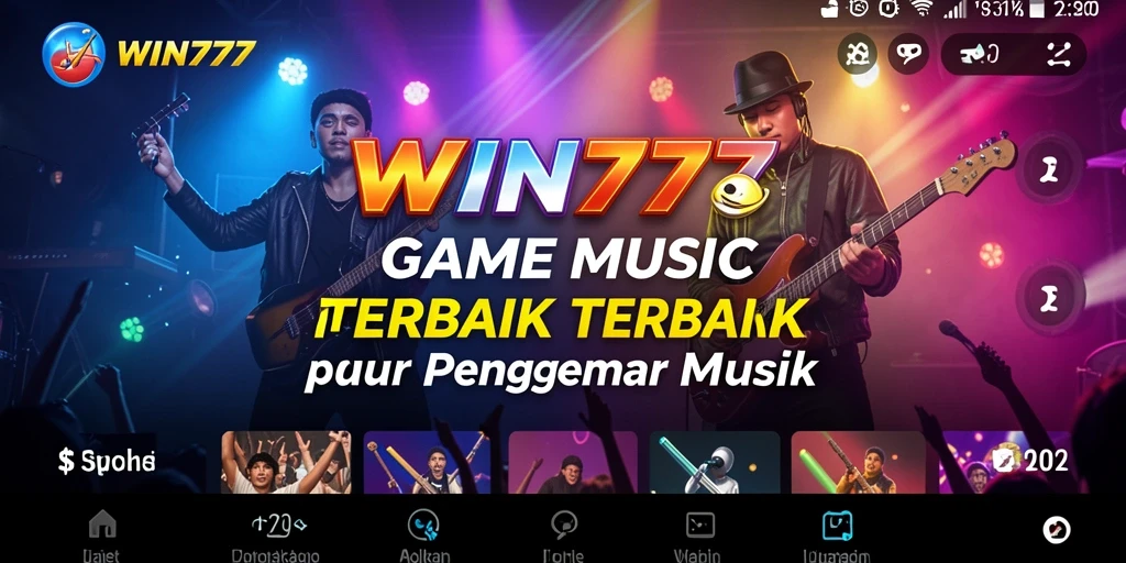 Tampilan menarik dari gameplay music di WIN777.